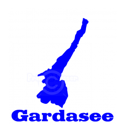 Gardasee Aufkleber Blau 19,8 cm x 20,0 cm
